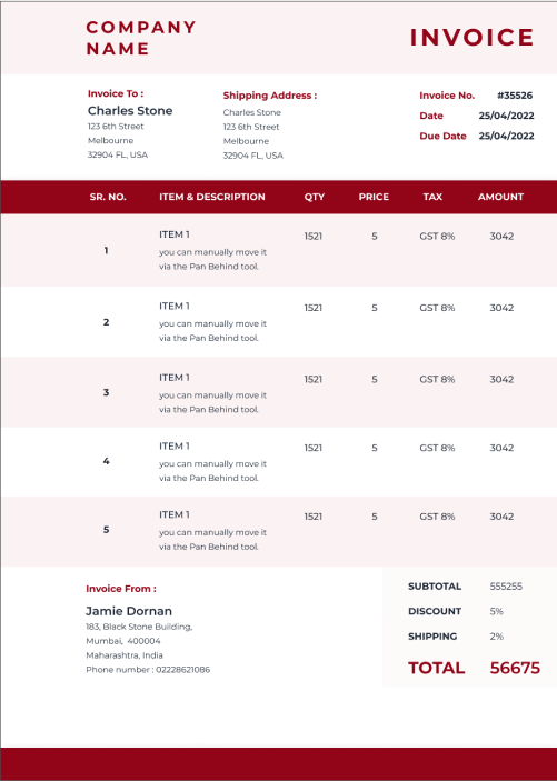 redinvoicebuilderTemplate